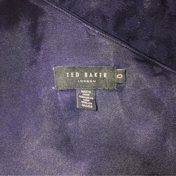 Ted Baker Zoeii Cheetah Print One Shoulder Dress Ted Size 0 / US Size 2 - Picture 6 of 7